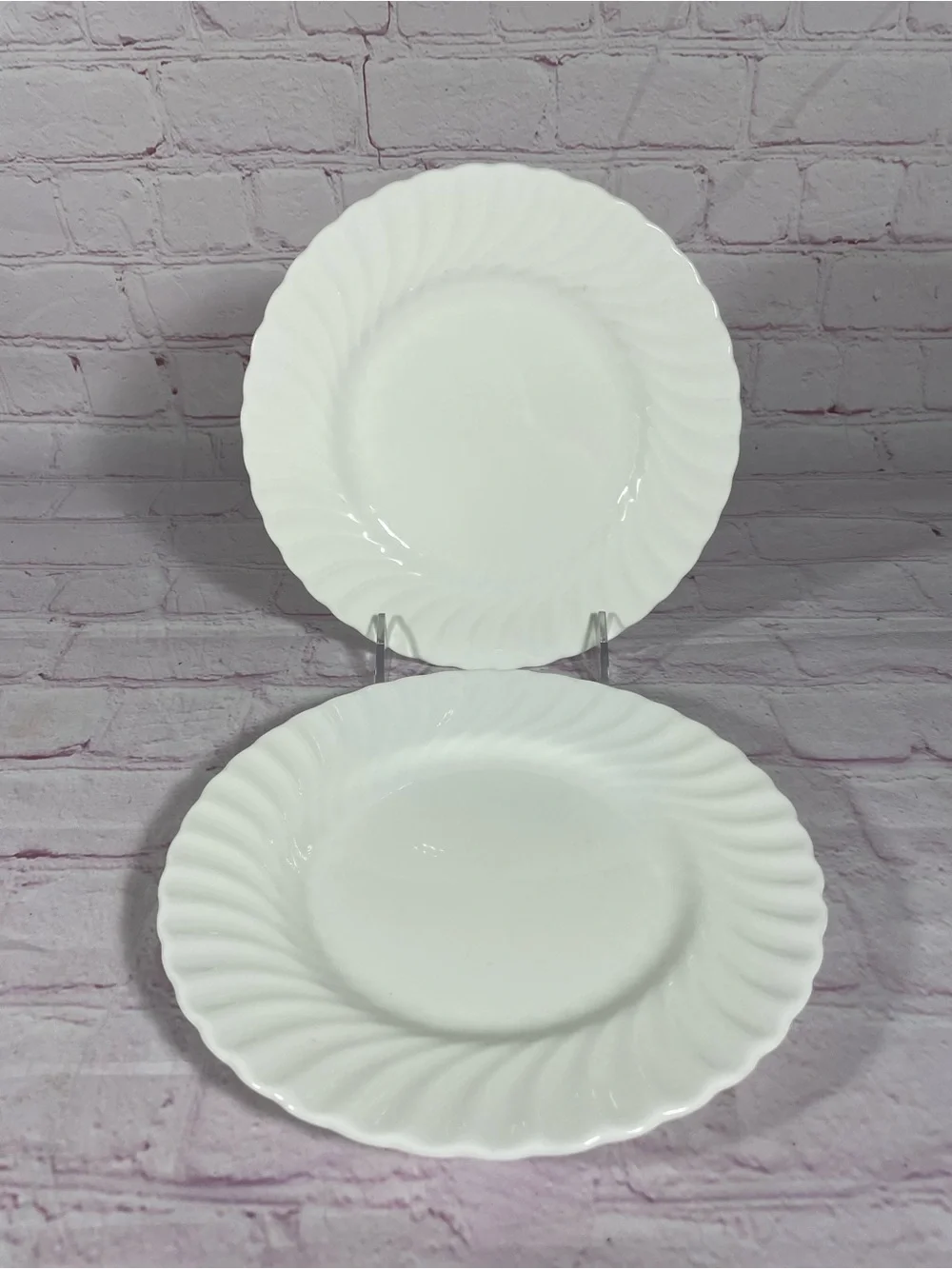 Vintage Minton White Fife Bone China Salad Plates 7 7/8” England Discontinued